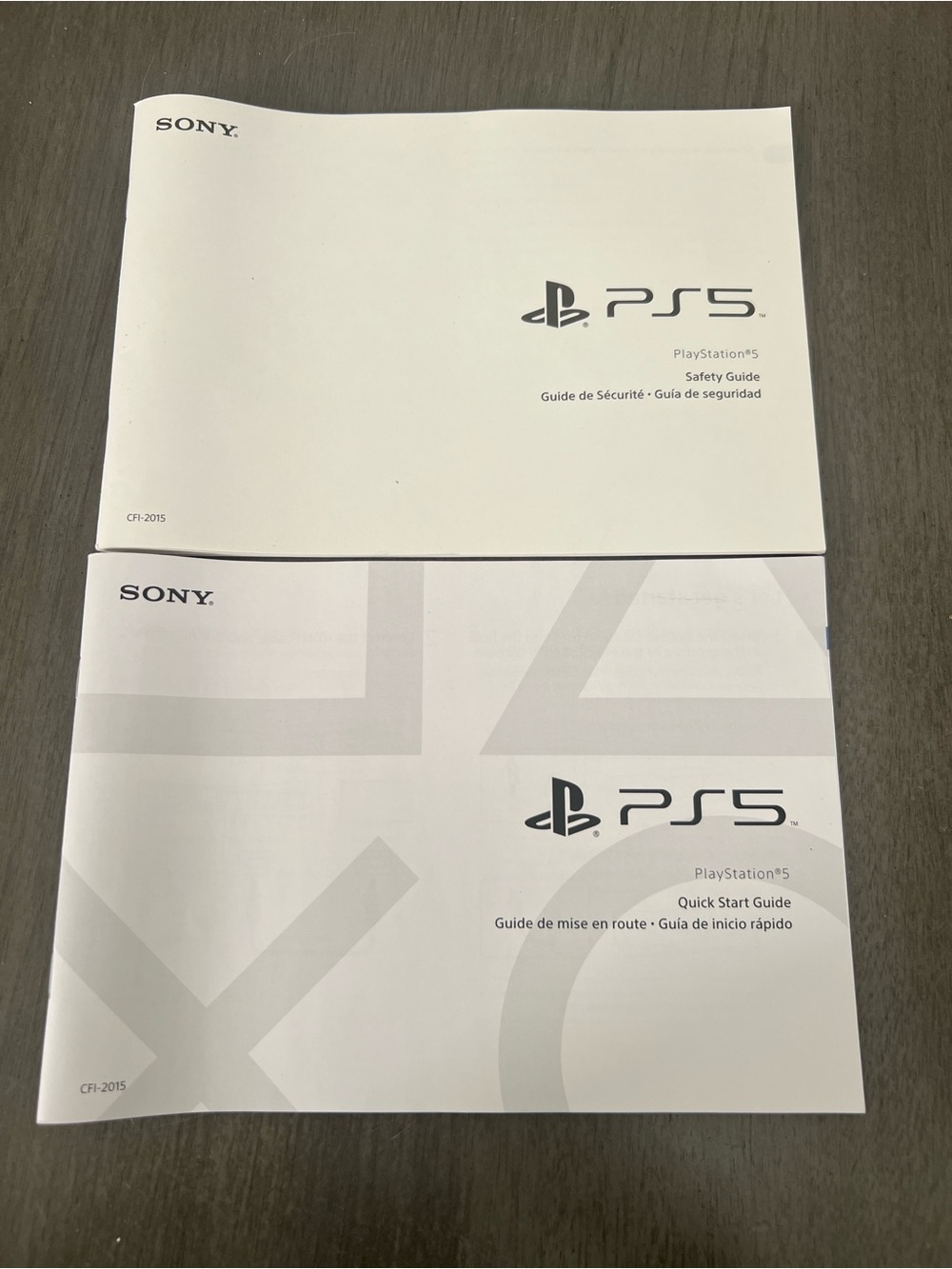 Sony PS5 White Safety & Quick Start Manuals (2-Pack)